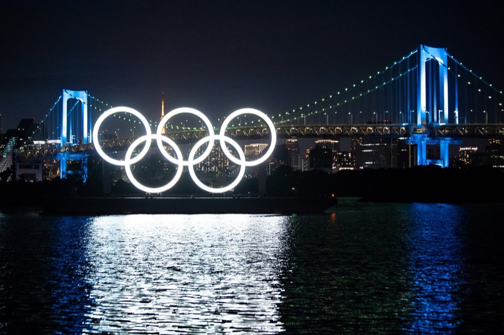 Olympic rings monument, Tokyo 2020